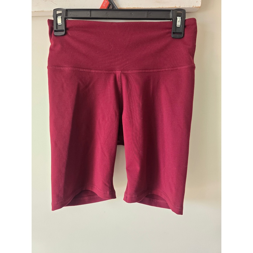 Old Navy Active Go-Dry Biker Shorts Burgundy High Waisted Medium Womens Maroon